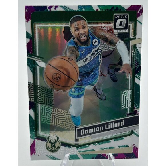Damian Lillard 2023-24‎ Panini Optic Jazz Prizm SP #4 - Picture 1 of 2